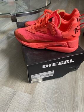 Diesel Bright Coral Athletic Sneakers